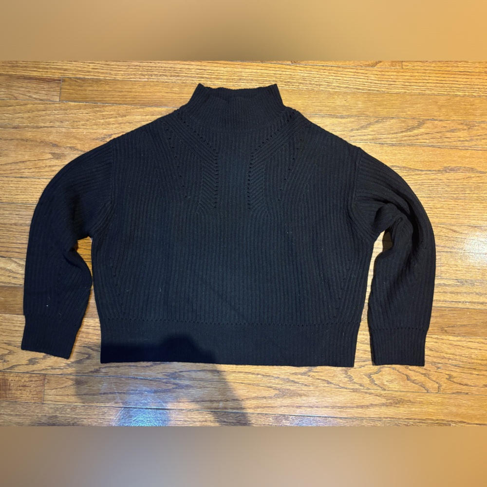 Aqua Women’s Cashmere Oversized Black Sweater Size Small